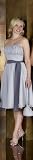 Silver Chiffon Cocktail Dress