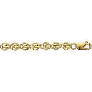 14K Gold Turkish Chain Anklet, Bracelet or Necklace, 4.6mm wide by