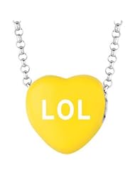 Sweethearts Enamel "LOL" Heart on 16" Necklace Pendant with Gift Box
