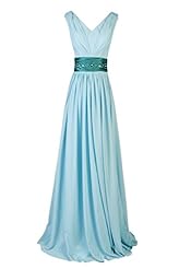 Plus Size A-line V-neck Chiffon Short Sleeves Lace-Up  Beaded Backless Evening Dress/Bridesmaid Dress/Mother-of-the-Bride Dress/Prom Dress  with a Brush/Sweep Train  With Ruffles