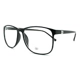 Large Rectangular Thin Plastic Frame Clear Lens Fashion Eye Glasses