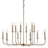 Arteriors Breck 12L Metal Chandelier Arteriors Breck 12L Metal Chandelier