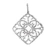 14k White Gold & Diamond Heart Scroll Pendant (0.48ctw)