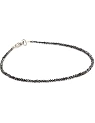 Sethi Couture Black Diamond Faceted 2mm Bead Bracelet