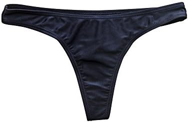 Sexy Women Brazilian Bikini Swimwear Thong Bikini Bottom (X-Large, Black)