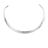 Sterling Silver 6.0mm Greek Omega Necklace 17