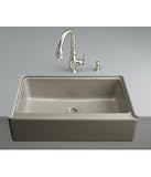 Kohler K-6546-4U-K4 Dickinson Apron-Front, Undercounter Kitchen Sink with Four-Hole Oversized Centers, Cashmere