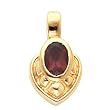 14K Yellow Gold Mozambique Garnet Pendant