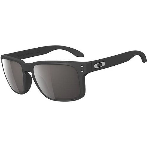 Oakley Holbrook Men's Lifestyle Designer Sunglasses - Matte Black/Warm Grey / One Size Fits All
