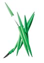 Legnoart Spicy 6-Slot Knife Holder With Steak Knives, Green