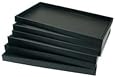 6 Black Faux Leather Jewelry Display Trays Showcase Displays