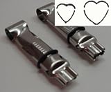 Crimper, Adjustable, Serrated Stainless Steel, 2 Pc. - Heart Shape