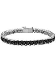Black Diamond Princess-Cut Tennis Bracelet 14K White Gold 7.00 CT Diamonds