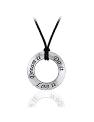 Dream It, Do It, Live It - Words of Power Sterling Silver Inspiration Ring Pendant Necklace