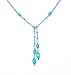 Necklace - N184 - Lariat Style - Swarovski (tm) Crystals and Mixed Beads ~ Aqua (22")