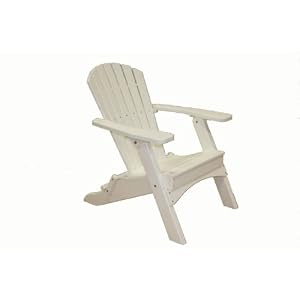 All Weather Poly Lumber Folding Adirondack Chair (Color-Dark Brown) by