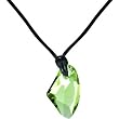 Handcrafted Genuine Peridot AVANT-GARDE Leather Necklace MADE WITH SWAROVSKI ELEMENTS