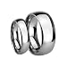(2) Ring Set 8mm Men's & 6mm Women Tungsten Carbide Engagement Wedding Bands (Available Sizes 4-15 Including Half Sizes)