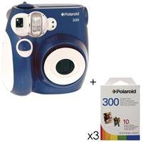 Polaroid Pic 300 Instant Camera, Analog - Blue Kit, with 3 - Packs of Polaroid 300 Instant Film