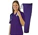 Medical Uniforms | Natural Uniforms - Women's Scrub Set Medical Scrub Top and Pant (Purple, S) SIZES RUN LARGE! [Apparel]
