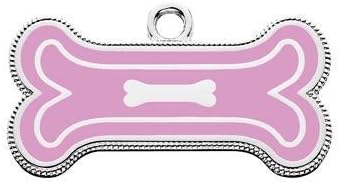 Idtag.Com Enameled Id Tag Dog Medium Bone Pink Id Tag Bone Sm Pink Travel &amp; Outdoors