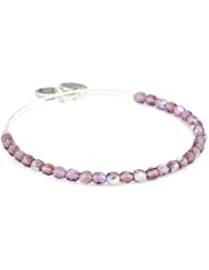 Alex and Ani "Bangle Bar Color Palette" Amethyst Rock Candy Expandable Wire Bangle Bracelet