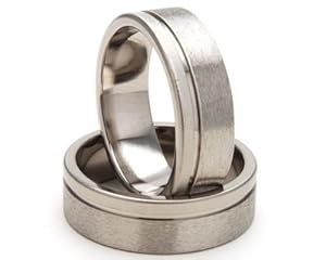 7mm Titanium Ring, Titanium Wedding Rings Men's Rings Titanium Jewelry