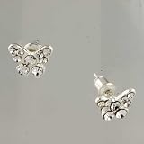 Butterfly April Birthstone Earrings Animal Stud