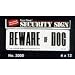 Four Paws Beware of Dog Sign- 4"x12"