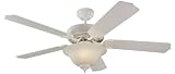 Monte Carlo Homeowner Max Plus Energy Star 52-Inch 5-Blade Ceiling Fan, White…