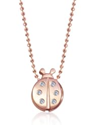 Alex Woo "Little Luck" Diamond and 14kt Rose Gold Ladybug Pendant Necklace