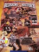 Washington Redskins Signed Poster. Signed by Sammy Baugh, John Riggins, Billy Kilmer, Sonny Jurgensen, Coy Bacon, Charley Taylor, Santana Moss, Clinton Portis, Joe Gibbs, Mark Rypien, Larry Brown, Stan Humphrey, Art Monk, Kenny Houston, Henry Ellard. COA
