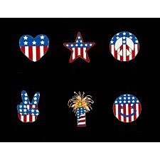 Childrens Toyshop  Toys : Patriotic Tattoos - 36 pieces