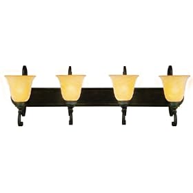 Yosemite Home Decor 82194-4EC Noreen 36-Inch 4-Light Bathroom Vanity, Earthtone Crackle