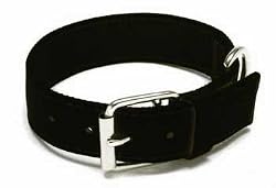 C NYL DBL COLLAR 1.5"X20" BLK