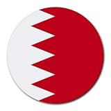 Bahrain Flag Round Mouse Pad