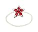 Toe Ring - T42 - Crystal Illusion-Small Star ~ Siam Red
