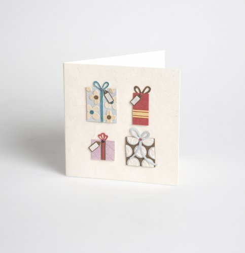 Traidcraft Handmade Paper Patterned Presents Card