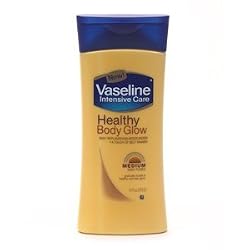Vaseline Healthy Body Glow Daily Replenishing Moisturizer and a Touch of Self-Tanner for Fair Skin Tones 10oz.
