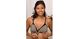 La Leche League International Womens' Wrap N' Snap Bra - Black Jacquard - Large/X-Large
