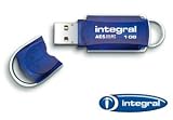 Electronics : integral Integral USB 2.0 Courier with AES encryption Flash Drive 1 GB