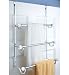 CHROME Over Door TOWEL RACK holder bathroom shower NEW
