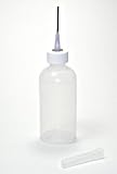 Gaunt Industries HYPO-65 - Ceramic & Clay Underglaze Applicator - 2 Ounce Clear plastic Bottle with 16 Gauge Blunt Needle tip - Slip Trailing bottle