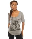 Obey The Curiosity Killed The Cat Ballet T-shirt in Heather Gray,T-shirts for Women