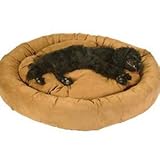 Small Bolster Round Pet Bed - Camel