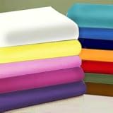 Round Crib Cotton Percale Sheet color White