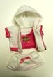 White and Pink Hoodie Outfit fits Webkinz, Shining Star and 8"- 10" Make Your Own Stuffed Animals