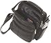 Roma Black Leather Organizer Handbag Purse
