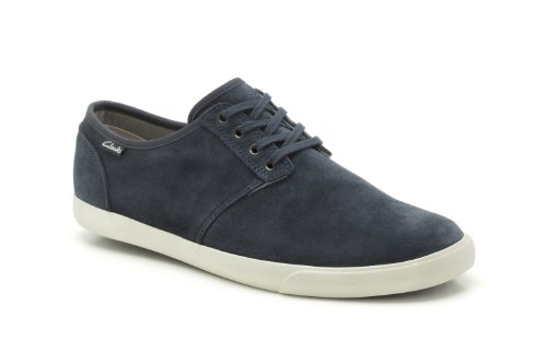 Clarks Mens Torbay Lace Navy Suede Shoes 10 UK