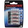 UniRoss 4 x AA Ni-Mh 1300 mAh Rechargeable Batteries